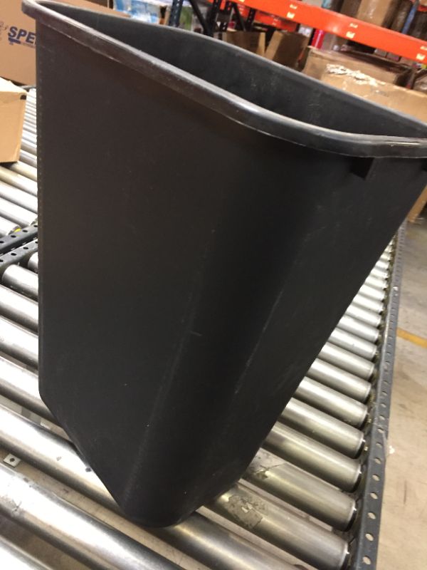 Photo 2 of 10 Gallon Rubbermaid Plastic Wastebasket - Black
