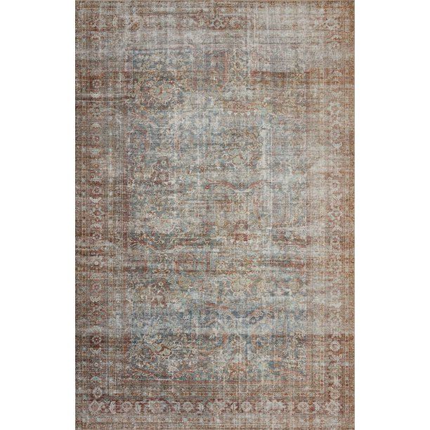 Photo 1 of Chris Loves Julia x Loloi Jules Lagoon/Brick 2'-3" x 3'-9" Area Rug
