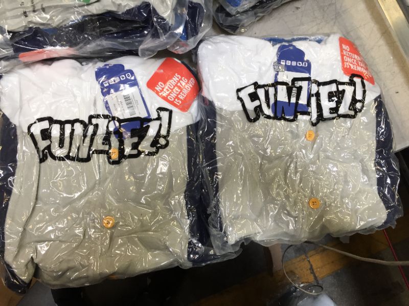 Photo 2 of FUNZIEZ! Colonial Pilgrim Costume - Adult One Piece- Patriot Pajamas (Blue, XL) 2 PK
