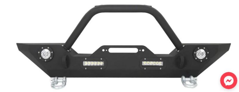 Photo 1 of YIKATOO® Front Bumper for 2007-2018 Jeep Wrangler JK,with LED Lights
