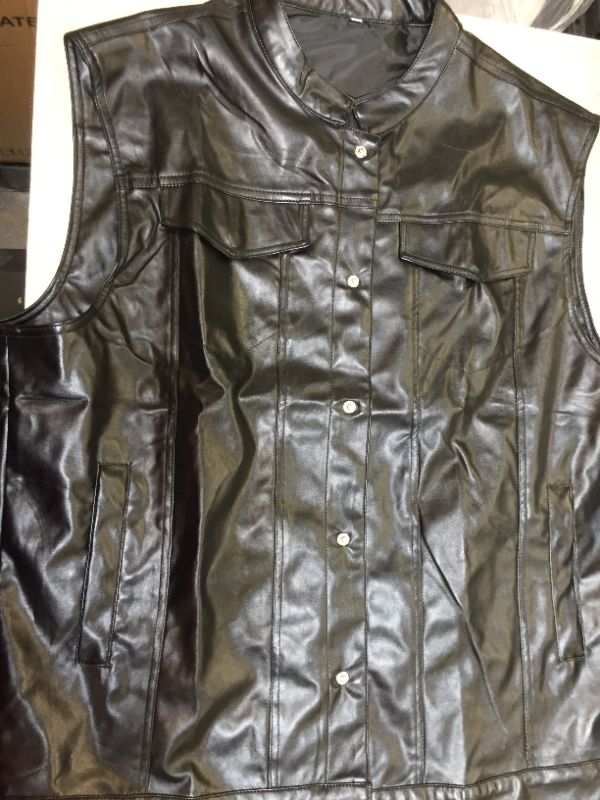 Photo 1 of sleeveless faux leather vest size 3 extra large men