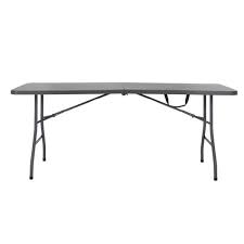 Photo 1 of Cosco 6' (72in) Signature Series Blow Mold Centerfold Table, Gray