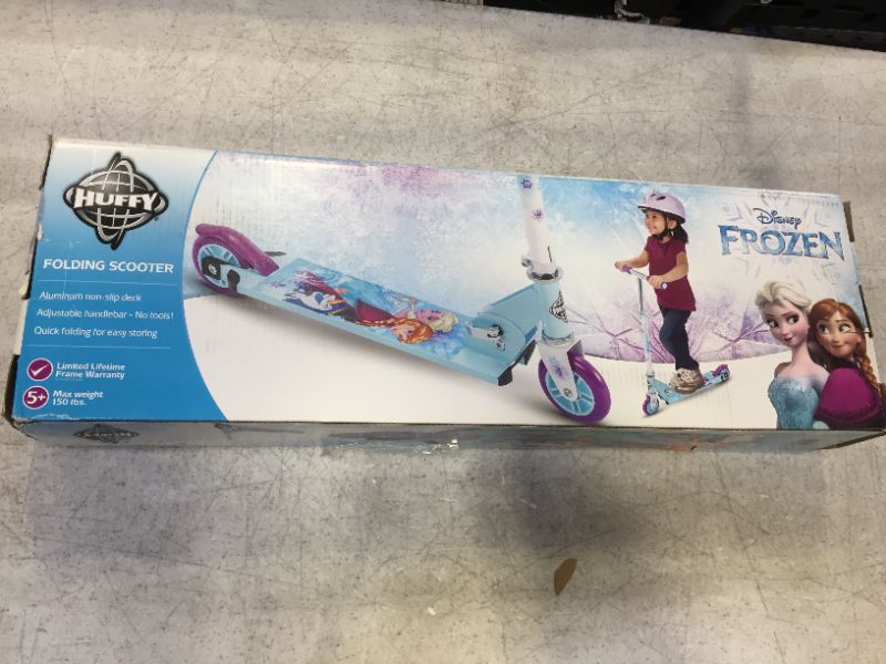 Photo 1 of Disney Frozen Girls' Inline Folding Kick Scooter by Huffy, Blue