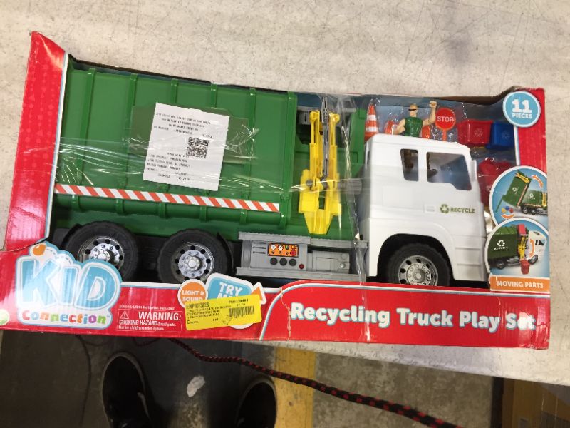 Photo 1 of Kid Connection Recycling Truck Play Set, 11 Pieces