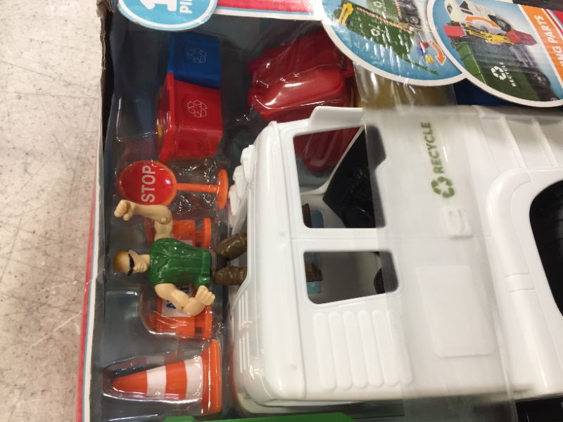 Photo 1 of Kid Connection Recycling Truck Play Set, 11 Pieces