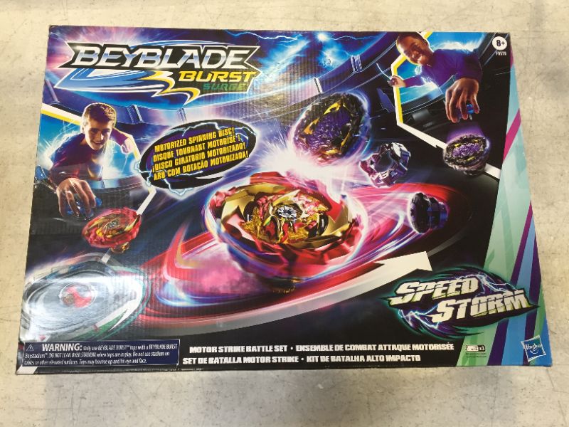 Photo 2 of Beyblade Burst Surge Speedstorm Motor Strike Battle Set