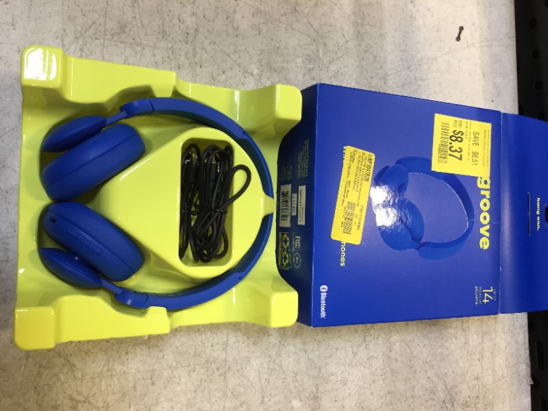 Photo 2 of onn. Bluetooth On-Ear Headphones, Blue