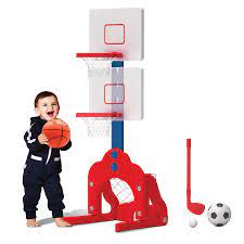 Photo 1 of 3-in-1 Sports Set; Basketball, Soccer, and Golf; Ages 3+