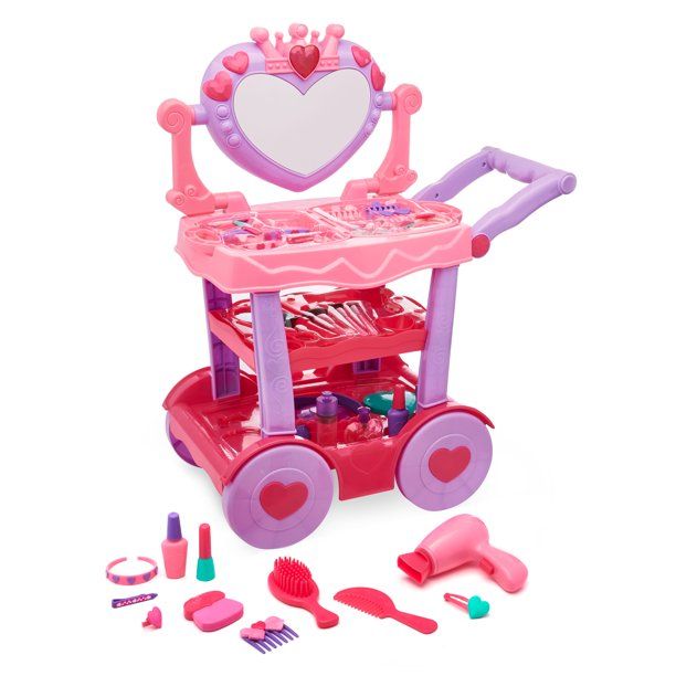 Photo 1 of Kid Connection Beauty Cart Play Set, 53 Pieces