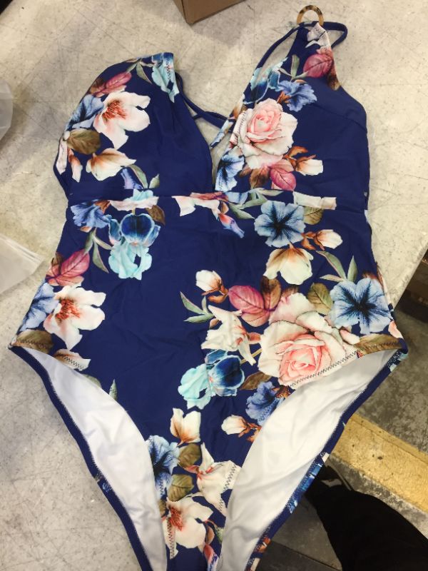 Photo 1 of Blue Flower Bathing Suit 