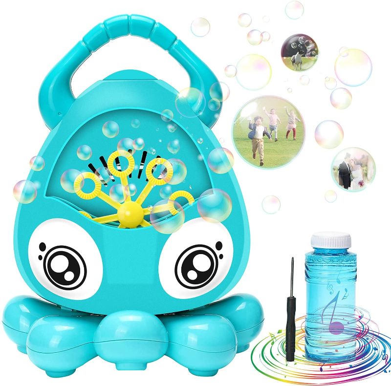 Photo 1 of PARAWEYSE Bubble Machine,Automatic Bubble Blower,Portable Music Bubble Machine for Toddlers Kids with 100ml Solution,3000+ Bubbles Per Minute,Party,Wedding,Outdoor Indoor Bubble Maker
