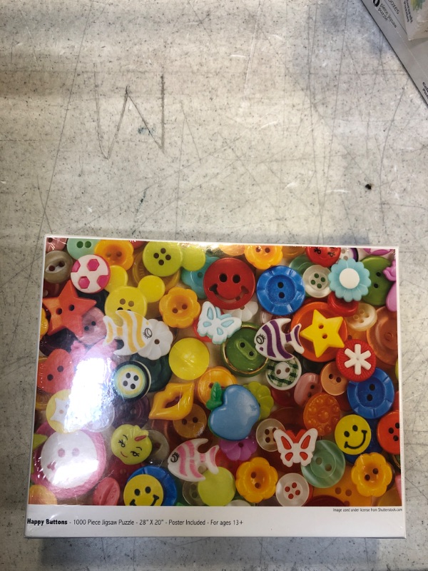 Photo 2 of Happy Buttons 1000 Piece Jigsaw Puzzle by Colorcraft
