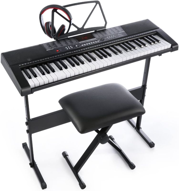 Photo 1 of 61key Standard Keys Keyboard with USB Music Player,Including Headphone,Stand,Stool & Power Supply-The electronic keyboards with the JOY and JOYMUSIC trademarks are on sale randomly
