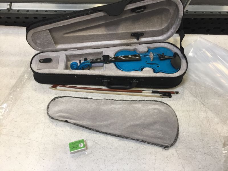 Photo 2 of Acoustic Violin Fiddle Set, Natural Acoustic Wood Violin Fiddle with Case +Bow +Rosin for Beginners and Kids for Gift