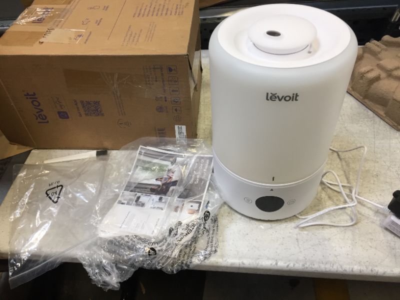 Photo 2 of LEVOIT Humidifiers for Bedroom, Cool Mist Top Fill for Baby Nursery Kids and Plants with Essential Oils, Ultrasonic, Smart Control with Constant Humidity, Super Quiet, Easy Clean, BPA Free, 3L, White
