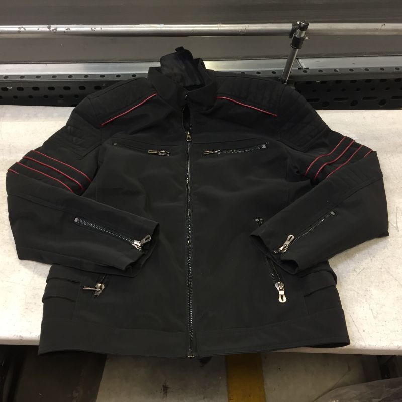 Photo 1 of Leather Jacket 4 Pockets Unisex Black Medium