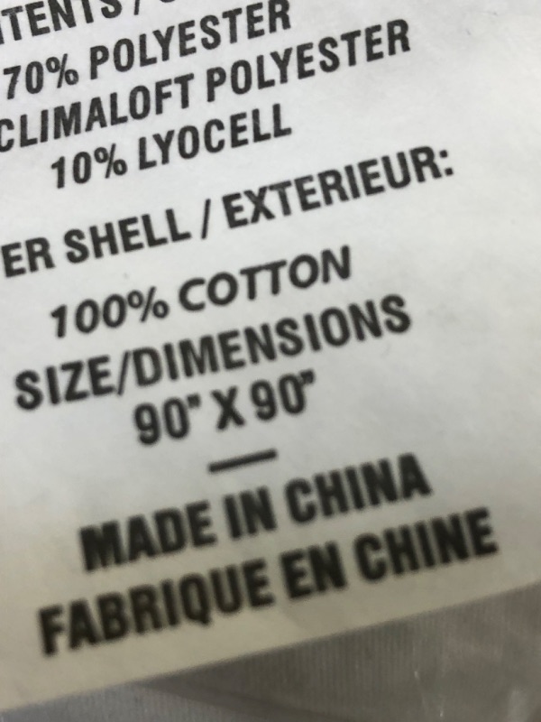 Photo 1 of WHITE COMFERTOR 90 X 90 INCH USED