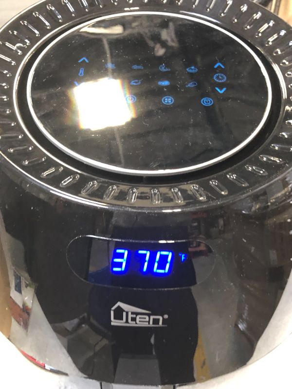 Photo 3 of Air Fryer 6.9QT/6.5L, Uten 1700W High-power 8 in 1 Deep Frying Mode, Rapid Heating up, Non-Stick Oven, Oilless Cooking, Fast Heat up/Time Control, LED Digital Touchscreen, Black
