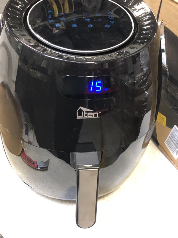 Photo 5 of Air Fryer 6.9QT/6.5L, Uten 1700W High-power 8 in 1 Deep Frying Mode, Rapid Heating up, Non-Stick Oven, Oilless Cooking, Fast Heat up/Time Control, LED Digital Touchscreen, Black
