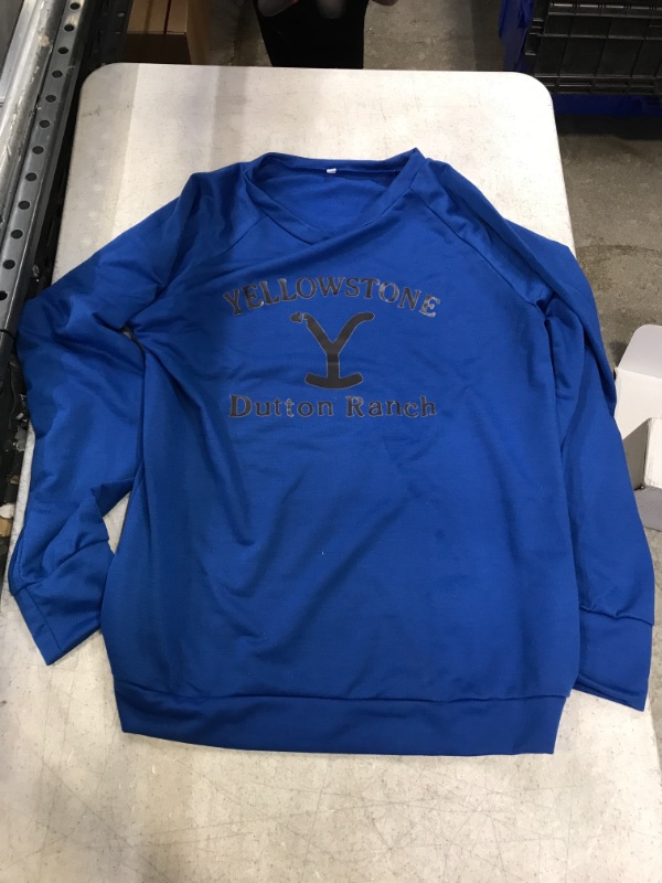 Photo 1 of Generic Blue Long Sleeve Dutton Ranch Sweatshirt. Size XL