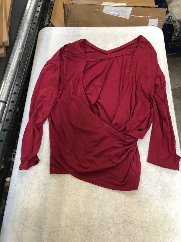 Photo 1 of Generic Red Women's Long Sleeve Blouse. Unknown Size