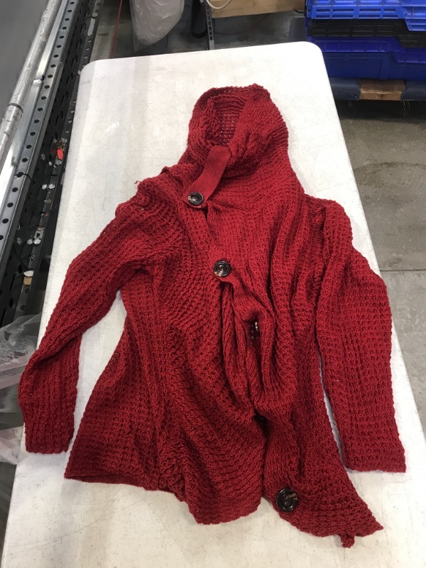 Photo 1 of Generic Red Knitted Cowl Sweater. Large