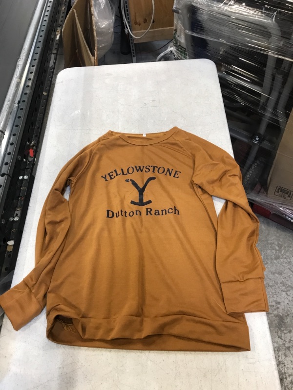 Photo 1 of Generic Brown Long Sleeve Dutton Ranch Sweatshirt. Large