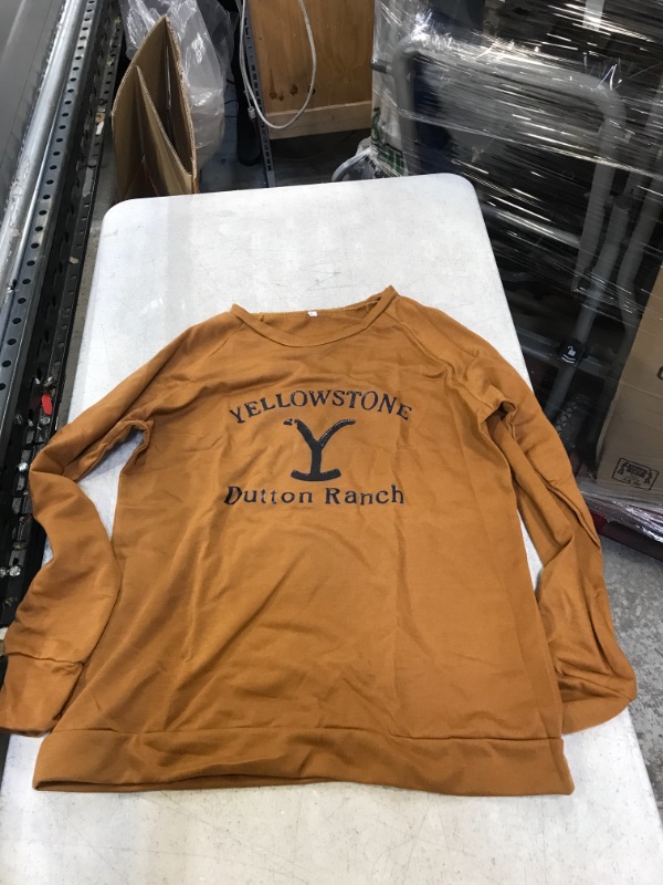 Photo 1 of Generic Brown Long Sleeve Dutton Ranch Sweatshirt. XL