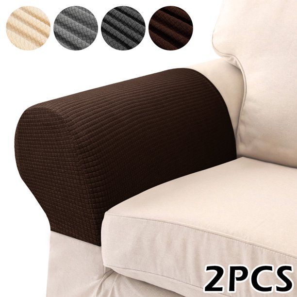 Photo 1 of 2Pcs Sofa Arm Cover Stretch Armrest Cover Furniture Slipcovers Armchair Cover for Couch Chair and Recliner
