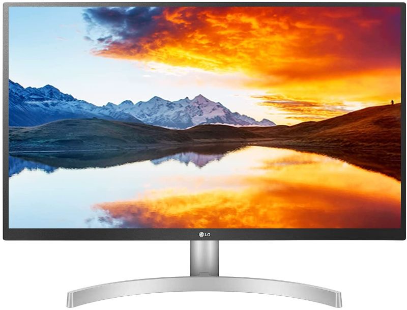 Photo 1 of LG 27UL500-W 27-Inch UHD (3840 x 2160) IPS Monitor with Radeon Freesync Technology and HDR10, White [ missing 2 screws to connect stand to monitor ]
