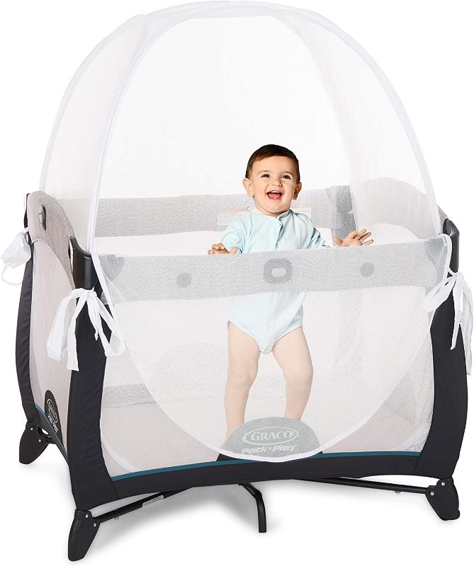Photo 1 of Kindersense® - Baby Safety Crib Tent - Toddler Crib Topper for Playpens Pack N Plays & Mini Cribs to Keep Baby from Climbing Out - Breathable Mesh Pop up Crib Net - Mosquito Net Canopy UPGRADED DESIGN
