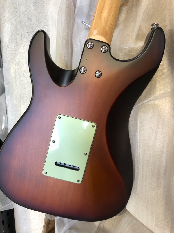 Photo 3 of EART Electric Guitar SSS Single Coil Pickups Solid-Body,Stainless Steel Frets Right Handed-Rosewood Fingerboard SUNBURST
