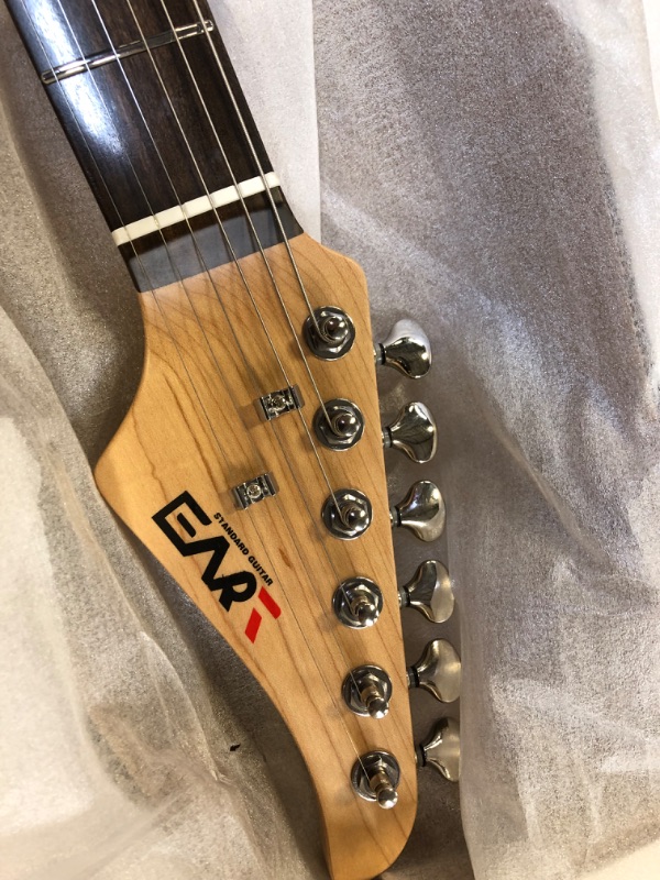 Photo 4 of EART Electric Guitar SSS Single Coil Pickups Solid-Body,Stainless Steel Frets Right Handed-Rosewood Fingerboard SUNBURST