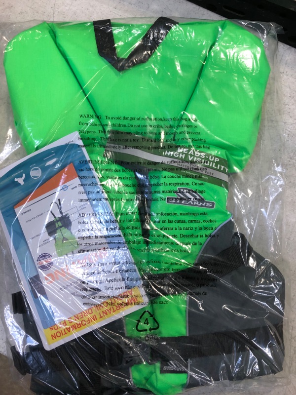 Photo 2 of 19 Green and Black Heads up Unisex Child Swimming Life Jacket - All
