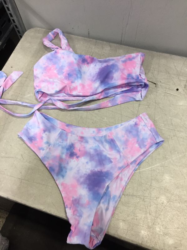 Photo 1 of WOMENS PURPLE TIE DYE BATHING SUIT
SIZE XL