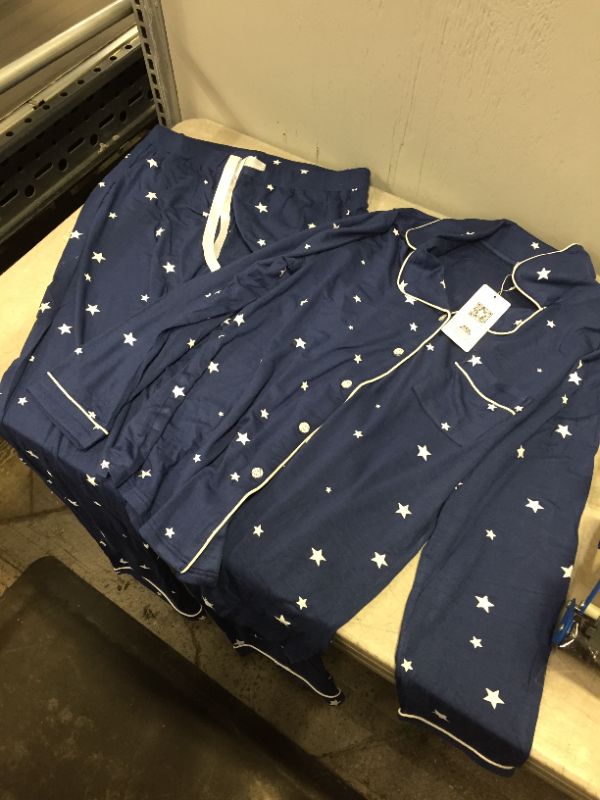 Photo 1 of EKOUAER WOMENS PAJAMA SET NAVY BLUE STAR PRINT
SIZE MEDIUM