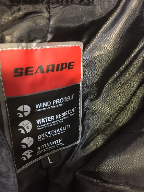 Photo 1 of SEA RIPE WINTER GEAR OUFIT BLACK PANTS AND BLUE/BLACK/WHITE JACKET 
SIZE LARGE