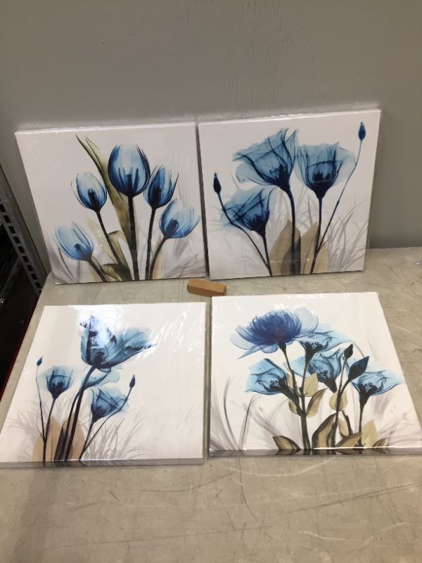 Photo 1 of 4 PCS CANVAS HOME DECOR TULIP 