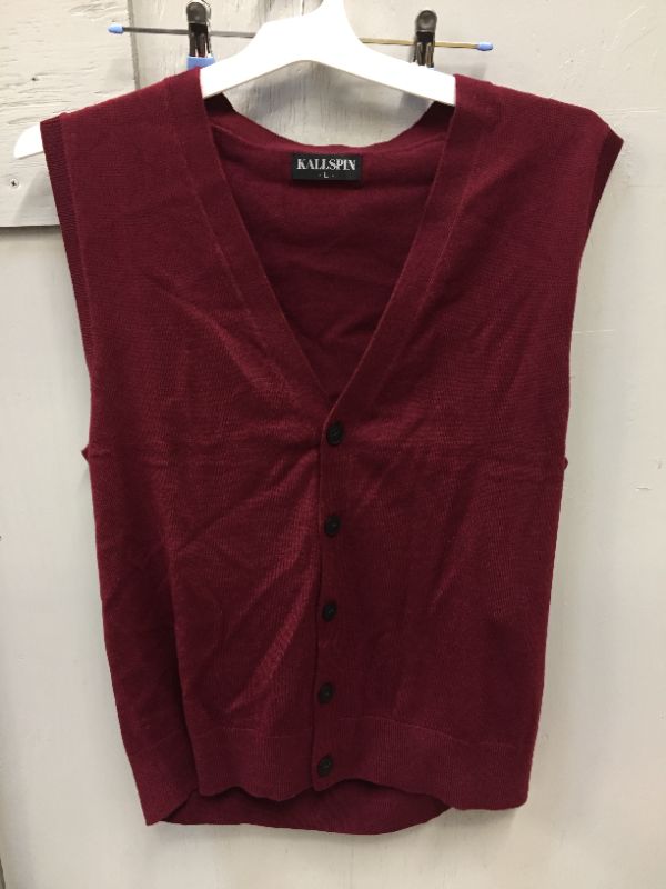 Photo 1 of KALLSPIN VEST BURGUNDY
SIZE LARGE