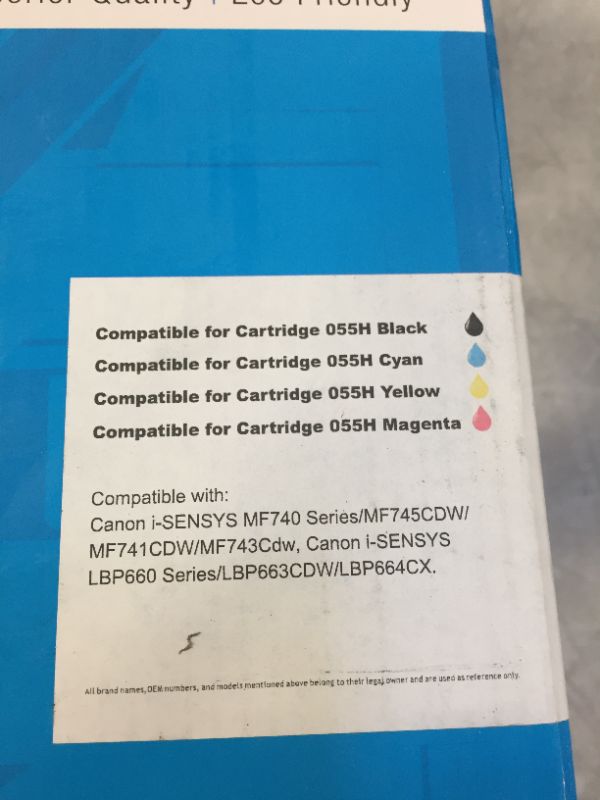 Photo 5 of TRUE IMAGE Compatible Toner Cartridge Replacement for Canon 055H 055 High Capacity Canon Color ImageCLASS MF743Cdw MF741Cdw MF746Cdw MF743 Printer Toner with Chip (Black Cyan Magenta Yellow, 4-Pack)
