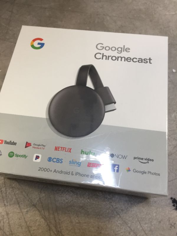 Photo 5 of **** FACTORY SEALED**** Google Chromecast - Streaming Device with HDMI Cable - Stream Shows, Music, Photos, and Sports from Your Phone to Your TV. no remote control
