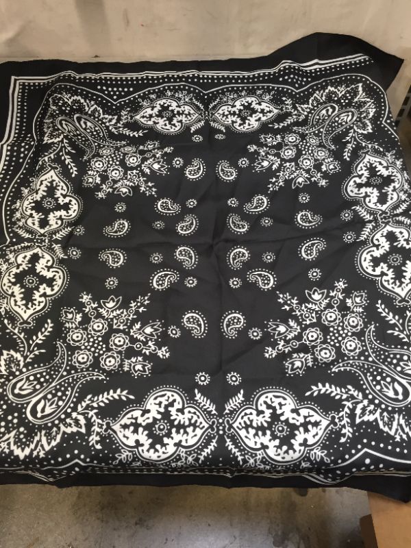 Photo 1 of  2 PACK SATIN SQUARE SILK PAISLEY DESIGN BANDANA 