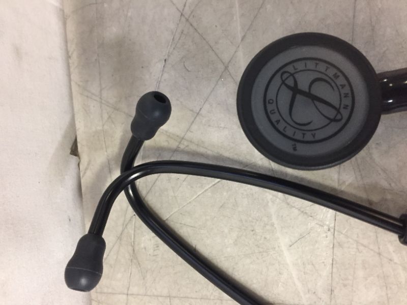 Photo 6 of 3M Littmann Stethoscope, Cardiology IV, Black Tube, Black Chestpiece, 27 Inch, 6163
