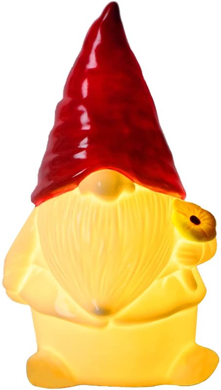 Photo 1 of 10" Gifts Ceramic Gnomes Light Room Decor Ornaments - Christmas Gnome Gifts for Women, Home Decor Gnomes Statue Collectible Figurines Light for Kitchen Table Desk Shelf

