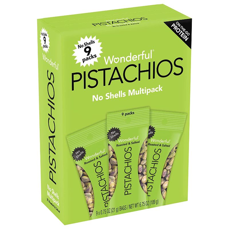 Photo 1 of 2x Wonderful Pistachios No Shells Roasted and Salted Nuts, 0.75 Ounce (Pack of 9)
Best Before: Nov 02, 2022