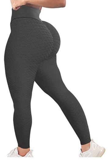 Photo 1 of High Waisted Yoga Pants for Women Stretchy Tummy Control Butt Lifting Booty Textured Leggings Running Workout Tights
Size: XL
Color: Grey