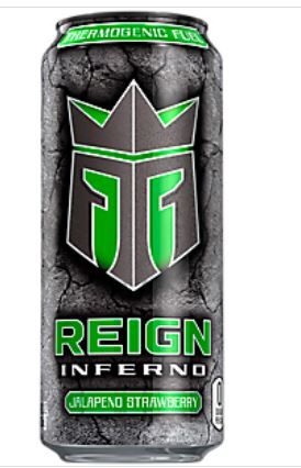 Photo 1 of (12 Cans) Reign Total Body Fuel Inferno Energy Drink, Jalapeno Strawberry, 16 Fl Oz
exp 02/2022