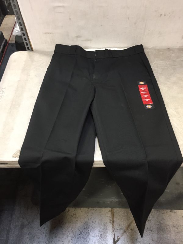 Photo 3 of Dickies ORIGINAL FIT STRAIGHT LEG WORK PNT Men's Trousers in Black.
size 34 x 32