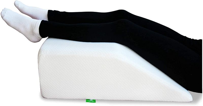 Photo 1 of Cushy Form Wedge Pillows - 8 Inch Leg Pillows for Sleeping, Post-Surgery, Back, Hip and Knee Discomfort w/ Washable Cover - White
