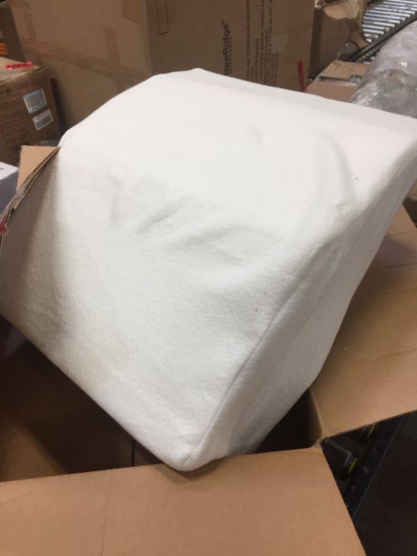 Photo 1 of Cushy Form Wedge Pillows - 8 Inch Leg Pillows for Sleeping, Post-Surgery, Back, Hip and Knee Discomfort w/ Washable Cover - White
